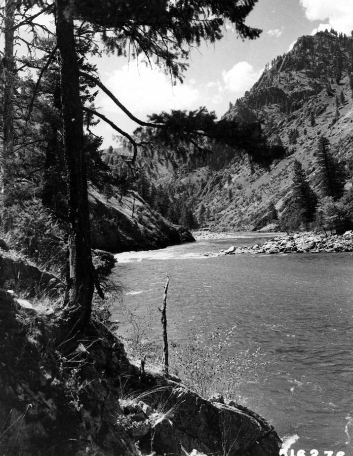 Recreation-Water Scenes, Some Narrows In The Salmon River Near Dry Cow Creek, Dixie Ranger District, Blackerby, A. W., 1957