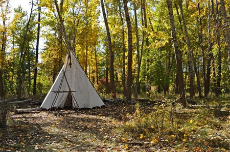 Reproduction of a native tipi at Travelers' Rest State Park. Photo courtesy of the TRSP facebook page.