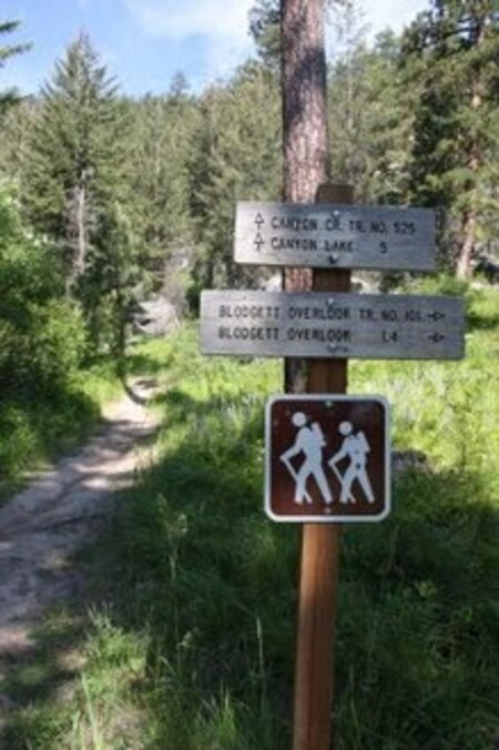 Trail head for the Canyon Trail up into Blodgett Canyon.