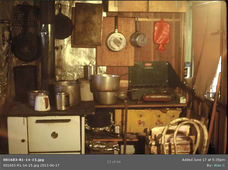 Kitchen at Moose Creek, 1970's. Photo courtesy Alan C, Moose Creek RD