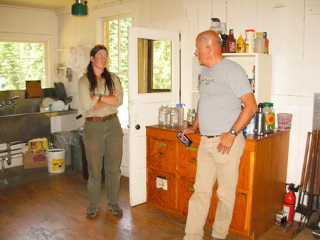 Dennis Baird with ranger at Moose Creek