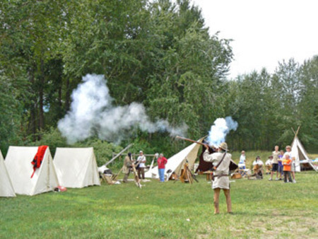 Historical re-enactment at Traveler's Rest State Park