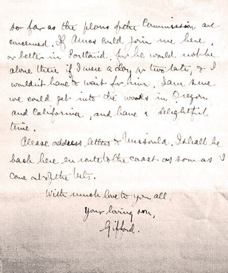 Page 4 of Gifford Pinchot's letter