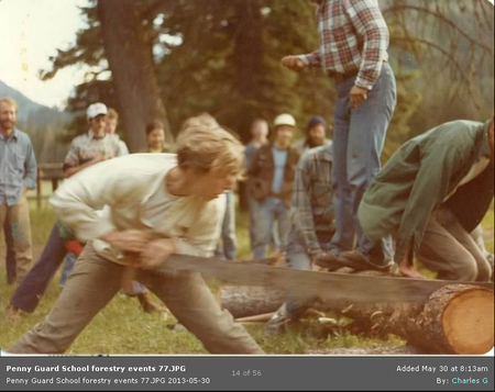 Penny Keck, Guard School Forestry Event, 1977. Photo courtesy Charles G, Moose Creek RD