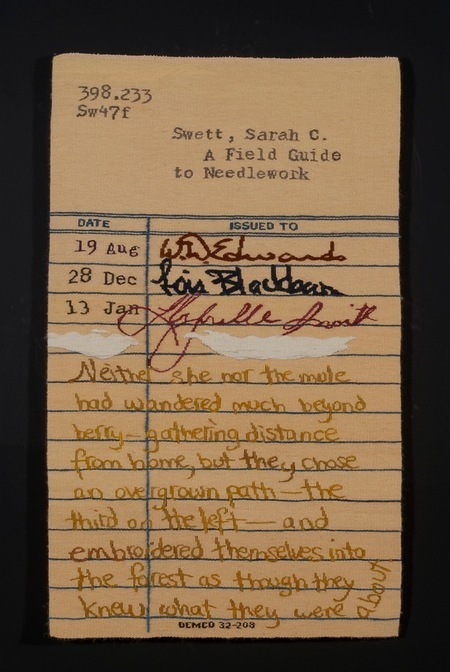 "Rough Copy 3" Sarah's tapestry from her Slow Literature series.