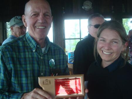 Whitefish, Montana, Bob Mutch receiving the FireSafe Montana Award, 2011. Photo courtesy Bob Mutch