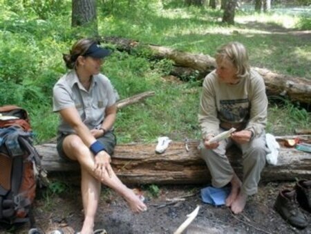 Connie leading an intern trip in 2008