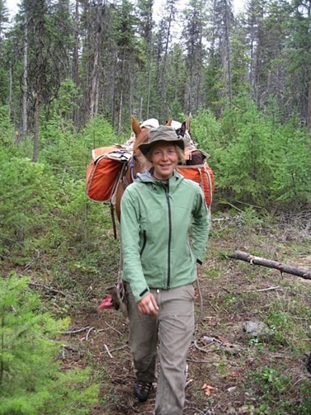 Leading the packstring out of the Clark Fork River hitch.