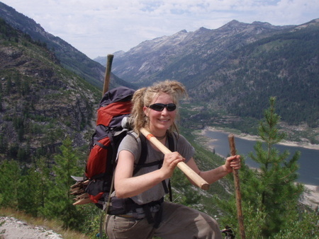 Rachel returning home after an 8-day hitch on Little Rock Creek trail