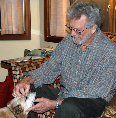 Dick Walker with his dog Pika
