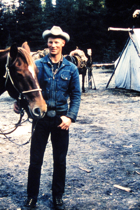 Jim Renshaw and his horse Terry, Wounded Doe, 1965