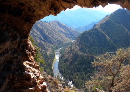 North Star Ranch from a cave on Elevator Mountain
