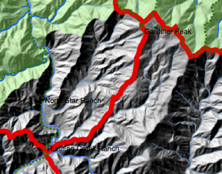 Forest Service Map of North Star Ranch