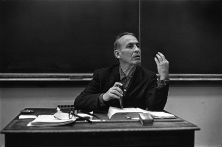 Norman Maclean teaching his popular Shakespeare class in 1970 at the University of Chicago.