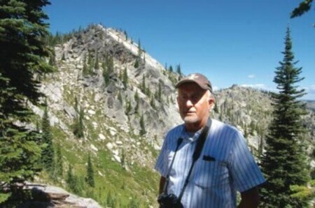 Dennis Baird in front of Elk Mountain. Photo courtesy Eric Barker/Lewiston Morning Tribune