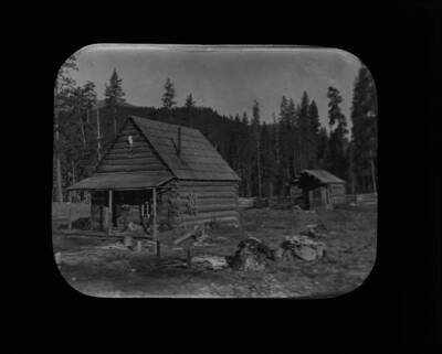 The glass slide reads: 'Three Forks Ranger Station.'