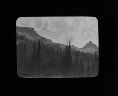 The glass slide reads: 'Blodgett Butte and Shattuck Mountain from Blodgett Pass.'