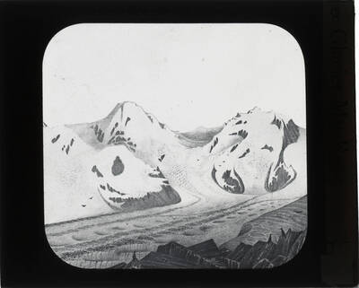 The glass slide reads: 'Glacier Mt. Rose.' Looks to be a piece of artwork.