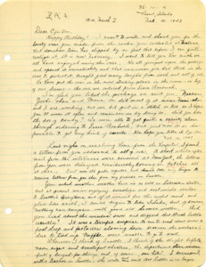 Letter from George Shihei Shitamae's niece, Miyoko, talking to him about Seattle and how different it is and if they would even want to go back after the war and if Japanese will even be accepted there. Fumiko is leaving the camp because she got accepted to go to college in Ohio and that means Miyoko has to take over one some responsibilities. She reflecting on the circumstances they are in and states to not take anything forgranted.