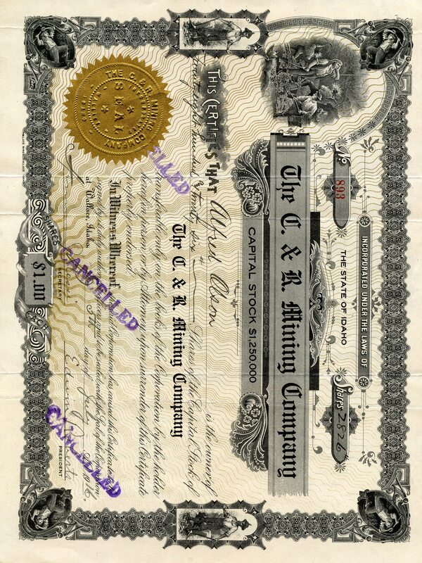 Alfred Olson was the owner of twenty-eight hundred and twenty-six shares. It was marked as This certificate was marked as This was marked as cancelled.
