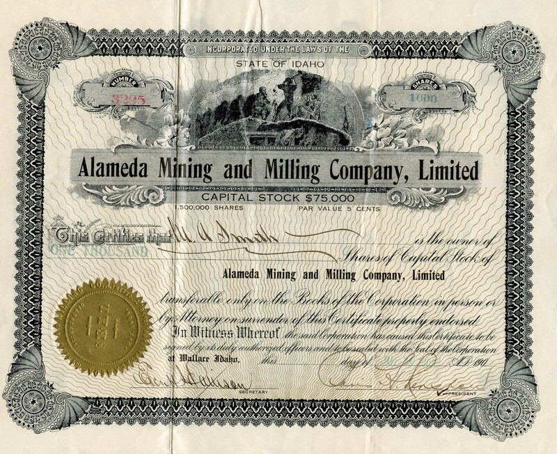 Lu (?) A. Smith was the owner of one thousand shares.