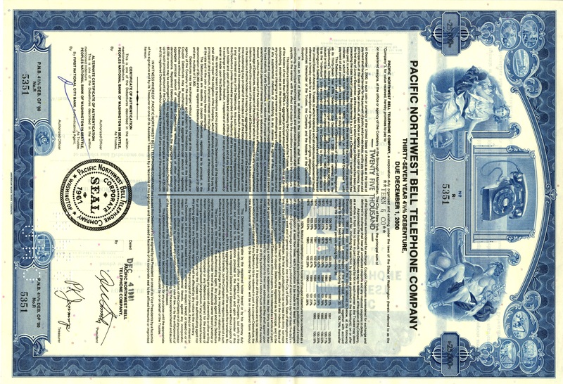 This certificate certifies that Tern & Co. was the owner of a twenty-five thousand dollar coin or currency bond.
