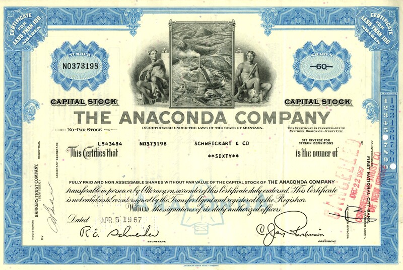 Schweickart & Co was the owner of sixty shares. This certificate was marked as This was marked as cancelled.