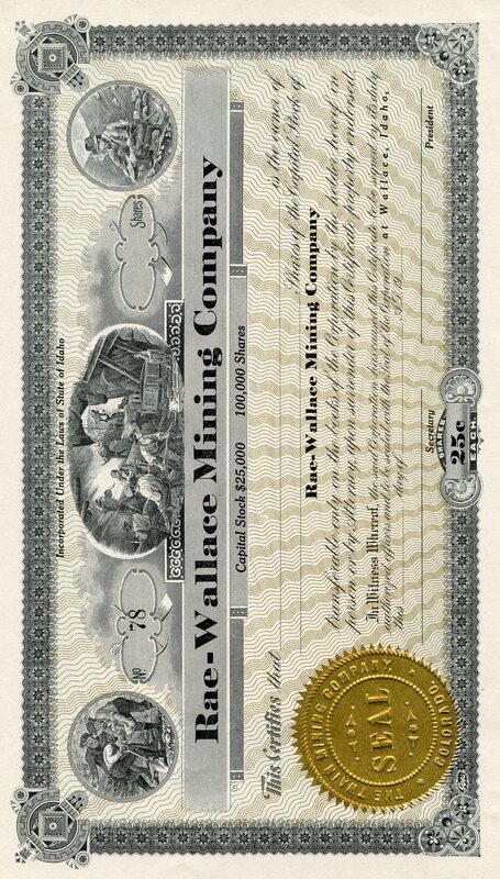 Blank shares certificate.