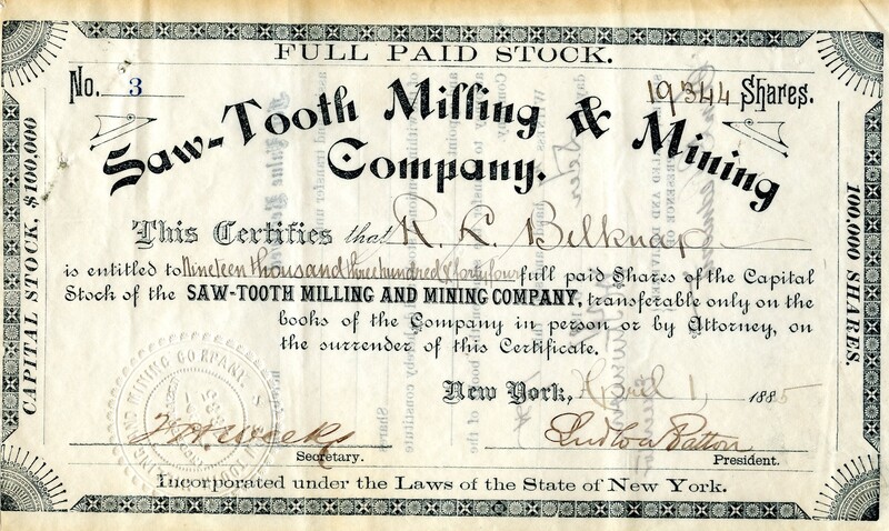 Douglas Mining Co. Ltd. was the owner of one thousand shares. Limited.