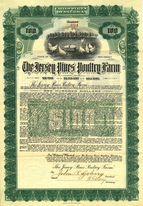 This certificate certifies that the owner own one hundred dollars worth of gold bonds.