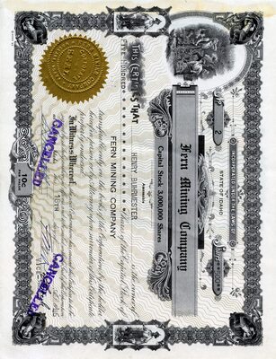 Henry Buhrmester was the owner of five hundred shares.