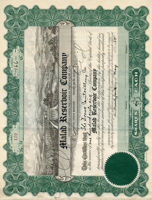 The Bravo Coutrocting Co. was the owner of one hundred sixty-six shares. Cancelled.