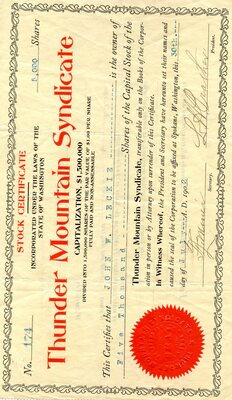 John. W. Leckie was the owner of five thousand shares.