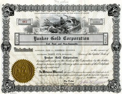 John C. Cennewis was the owner of twenty-five shares.