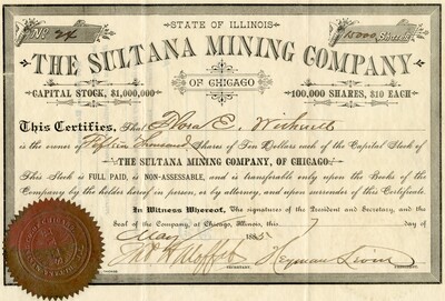 Dilora E. Micherell (?) was the owner of fifteen thousand shares.