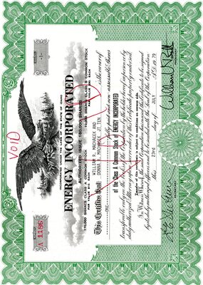 William R. Machacek and Donna R Machacek Jt Ten was the owner of one share. Cancelled.