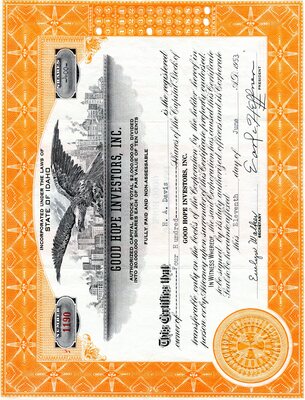 H. A. Davis was the owner of four hundred shares.