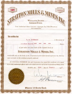 R. W. Loundagin was the owner of five hundred shares.