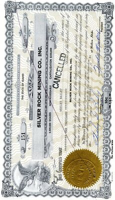 Wesley Bailey was the owner of one thousand shares. Cancelled.