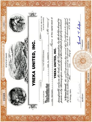 Earl H. Bennett was the owner of one thousand shares.