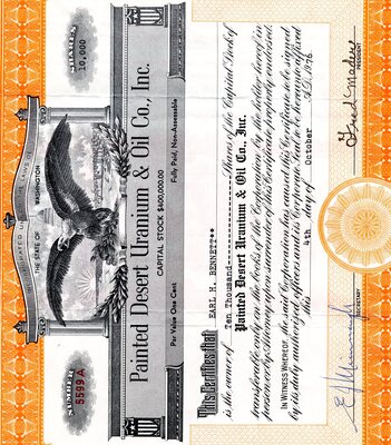 Earl H. Bennett was the owner of ten thousand shares.