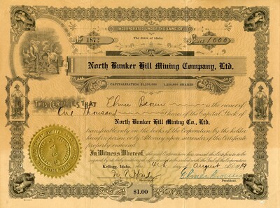 Elma Blom (?) was the owner of one thousand shares.