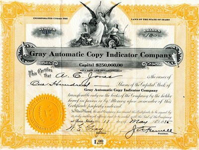 A. C. Jones was the owner of one hundred shares.