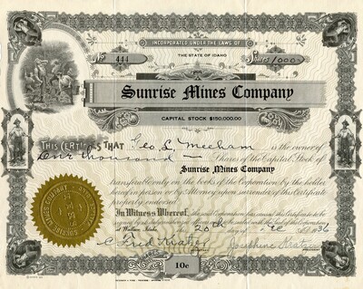 Leo S. Meeham was the owner of one thousand shares