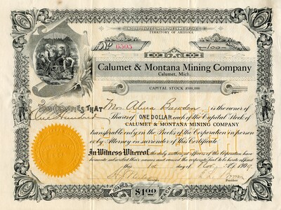 Mrs. Alma Bauden was the owner of one hundred shares.