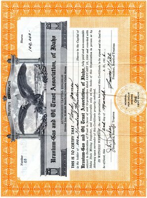 Floyd Jones was the owner of one hundred thousand shares.