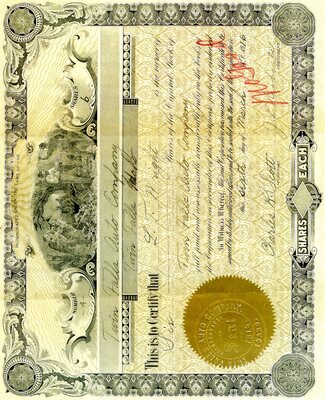 L. T. Wright was the owner of six shares. Cancelled.