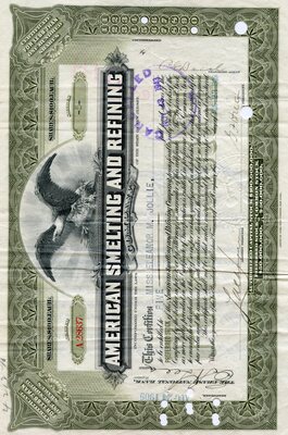 Miss. Eleanor M. Jollie was the owner of five shares. Cancelled.