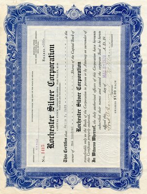 Rollo V. Watt was the owner of one hundred shares.