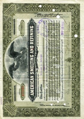 William A. Harwood was the owner of five shares. Cancelled.